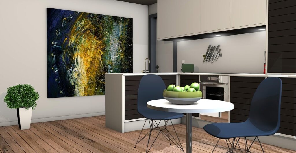 Download free HD stock image of Kitchen Living Room
